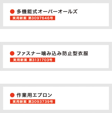 オーバーオール・ファスナー噛み込み防止・作業用エプロン